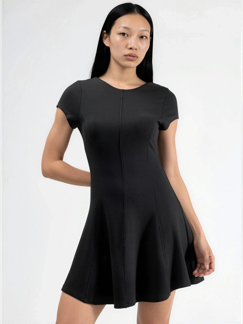 BUSEM Short Sleeve Mini A-Line Dress - Image 1