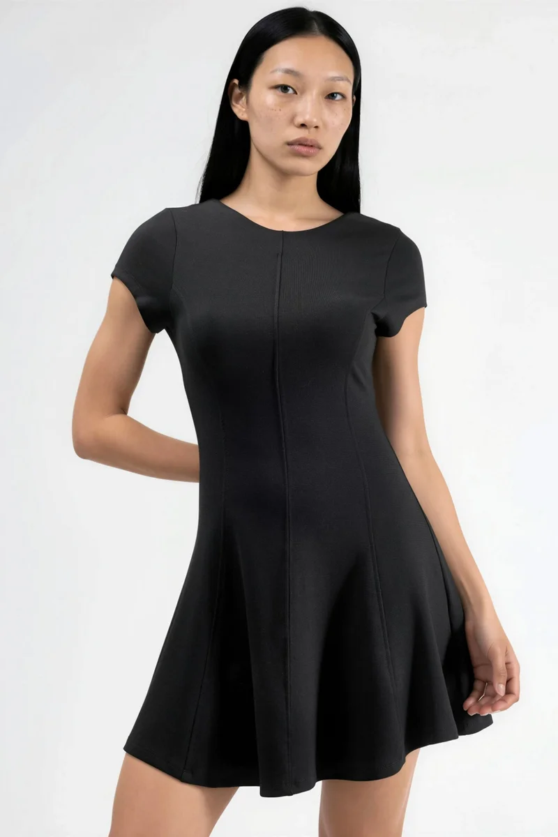 بوسيم BUSEM Short Sleeve Mini A-Line Dress