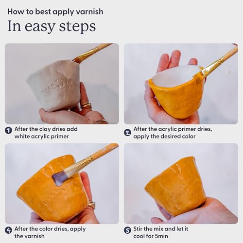 Sculpd 70 ml Air Dry Clay Glaze - Gloss, Scratch Resistant and Waterproof Gloss Varnish - Image 3