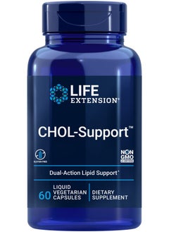 Life Extension CHOL-Support Cholesterol Management Support Supplement - Gluten-Free, Non-GMO, Vegetarian - 60 Liquid Vegetarian Capsules