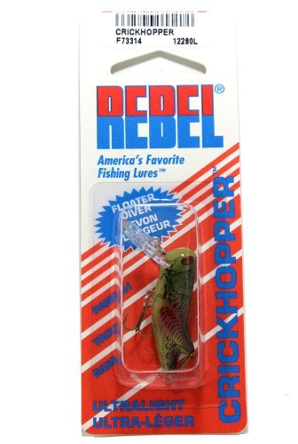 Rebel Lures Crickhopper Cricket / Grasshopper Crankbait Fishing Lure, 1 1/2 Inch, 1/4 Ounce, Summer Hopper, Crickhopper (3/32 oz) - Image 2