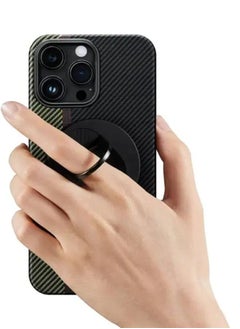 PITAKA MagEZ Phone Grip 2 Random Segment Color / MagSafe and MagEZ 2.0 Compatible / Aramid fiber, Zinc alloy, ABS+PC Material / Built-In NFC / Thin & Lightweight- Overture  - Image 5