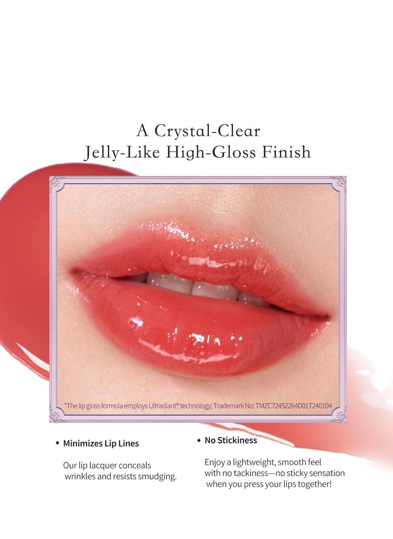 Midsummer Fairytales Lip Gloss-Glowy Moisturizing Coating Lip Lacquer-Hydrating Tinted Lip Oil for Girls & Women-Vegan & Cruelty Free - 0.17Fl Oz (G03 Firefly, 5 ml)