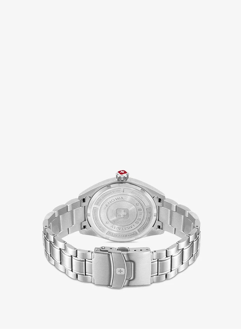 Swiss Military Hanowa Silver 1 Pioneer 41mm Men's Watch with Black Dial & Stainless Steel Bracelet for Men | Best Price UAE