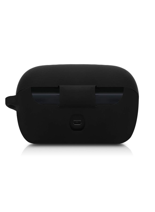 kwmobile Case Compatible with Sony WF-XB700 True Wireless Case - Silicone Cover Holder for Earbuds - Black - Image 4