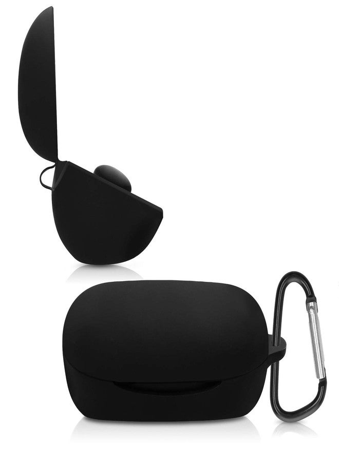 kwmobile Case Compatible with Sony WF-XB700 True Wireless Case - Silicone Cover Holder for Earbuds - Black - Image 5