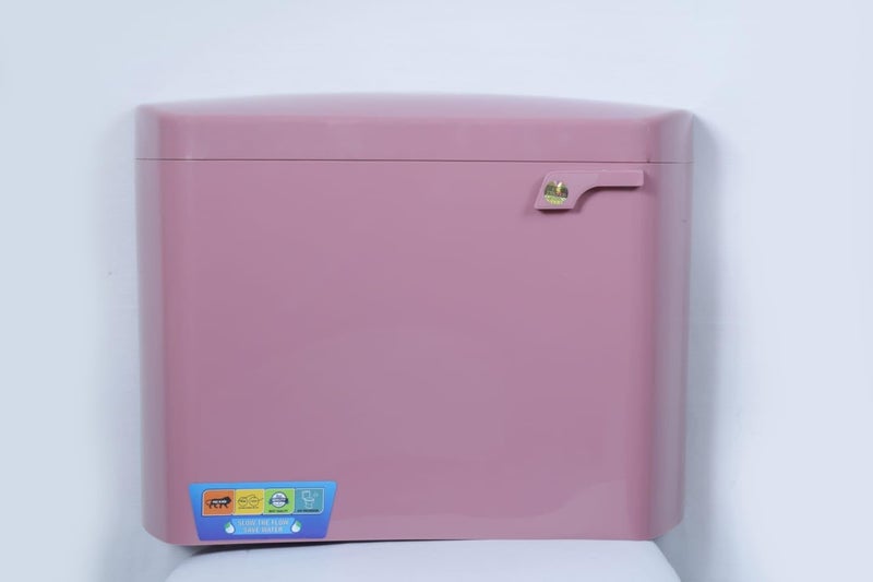 RAYNO Side Handle Flush Tank Single Flush Cistern Bathroom Flush Tank Bathroom Sanitary Ware Accessories 10 L flushing (Pink) - Image 1