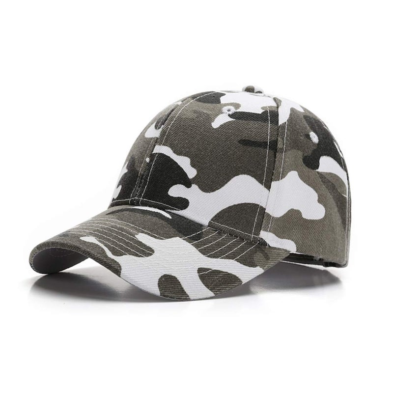 Durio Toddler Baseball Hat Super Soft Kids Baseball Hats Camouflage Kids Hat Toddler Hats for Boys Black & White Camouflage One Size - Image 1