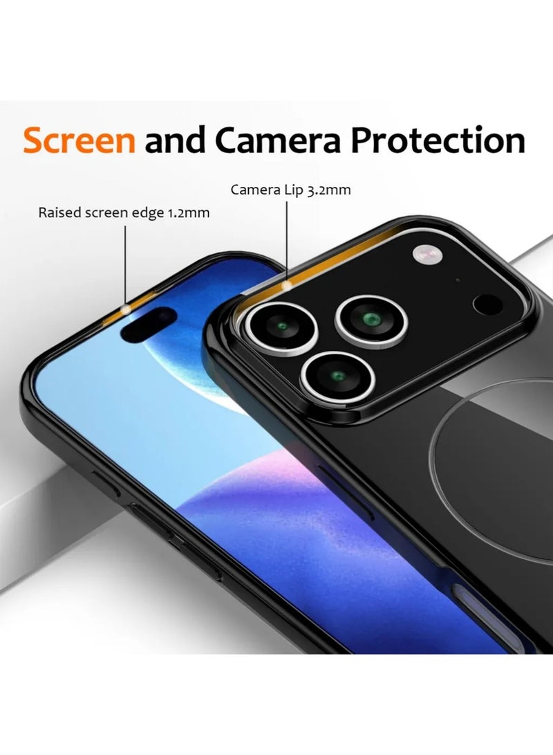 X-level iPhone 17 Pro Case Cover, Pure Color Simple Cover,Support Magnetic Ring, Thin Slim Liquid Silicone Soft Rubber Gel TPU Full Camera Protection Bumper,Black - Image 3