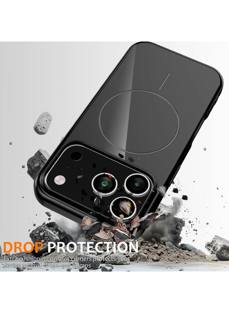 X-level iPhone 17 Pro Case Cover, Pure Color Simple Cover,Support Magnetic Ring, Thin Slim Liquid Silicone Soft Rubber Gel TPU Full Camera Protection Bumper,Black - Image 4