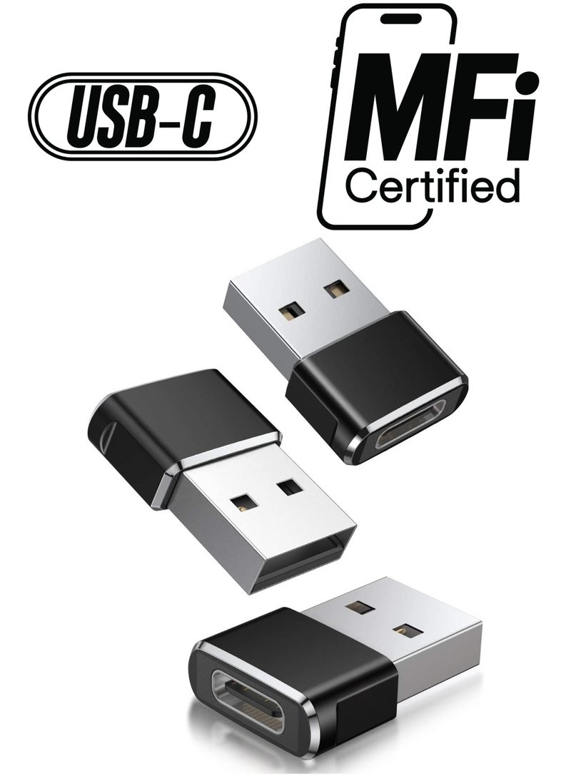 Rock Pow 3-Pack USB C Female to USB Male Adapter  - Image 1