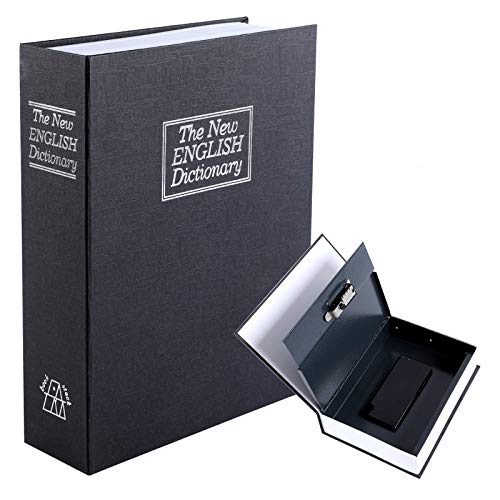 KYODOLED 10.5Inch Diversion Book Safe with Combination Lock, Extra Large Safe Secret Hidden Metal Lock Box,Money Hiding Box,Collection Box,10.5" x 7.8" x 2.6" Black Extra Large - Image 1