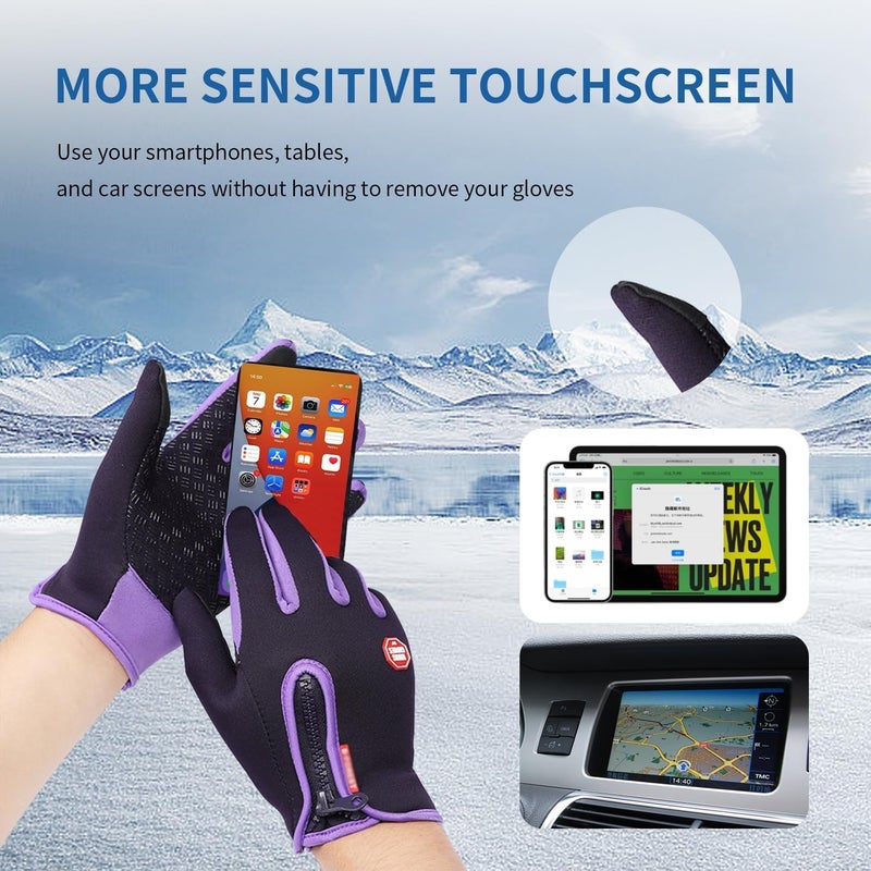 RooRuns Winter Thermal Gloves for Cycling, Driving, and Outdoor Sports - Touchscreen, Windproof, Anti-Slip - Image 3
