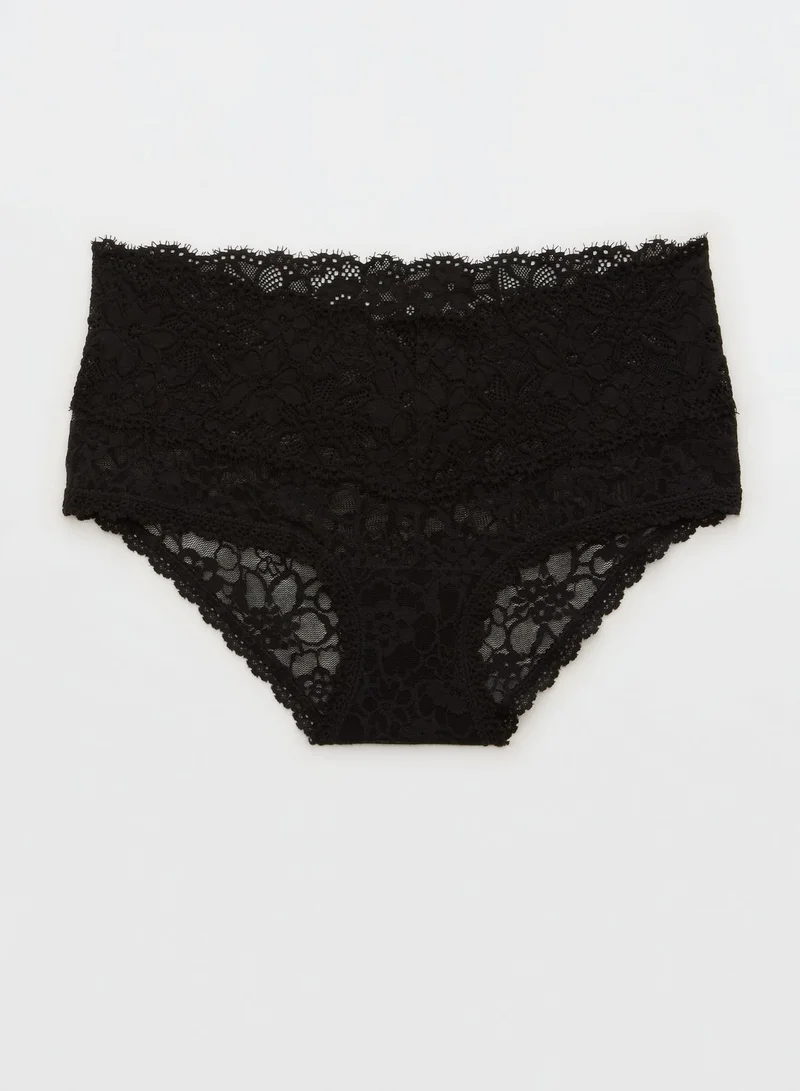 Aerie High Leg Lace Detail Brief