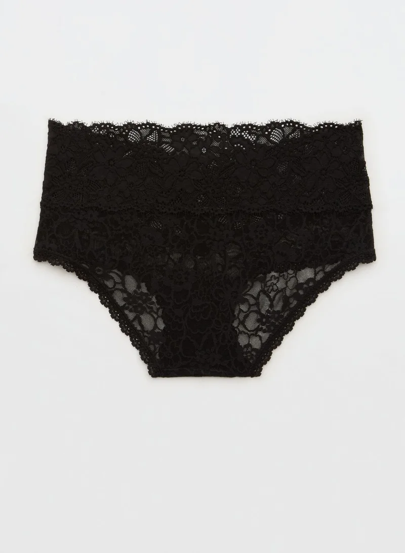 Aerie High Leg Lace Detail Brief