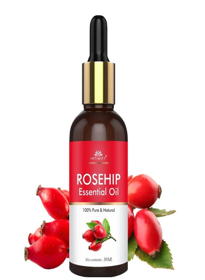 INTIMIFY Rosehip Oil For Face | Face Oil For Glowing Skin and Hair Growth | All Skin Types | Cold Pressed & Therapeutic Grade Carrier Oil | For Men & Women | 30 ml - Image 1