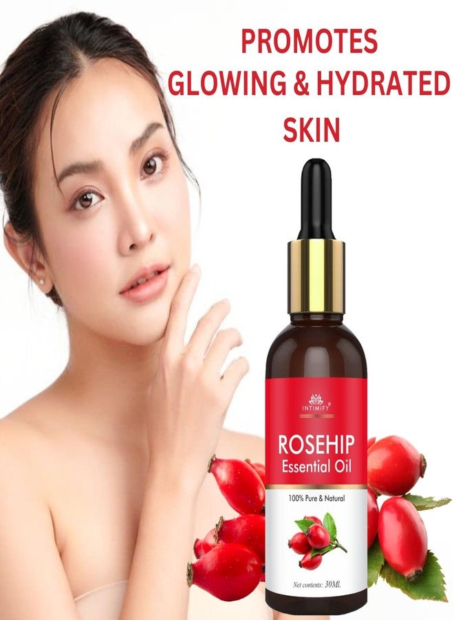 INTIMIFY Rosehip Oil For Face | Face Oil For Glowing Skin and Hair Growth | All Skin Types | Cold Pressed & Therapeutic Grade Carrier Oil | For Men & Women | 30 ml - Image 4