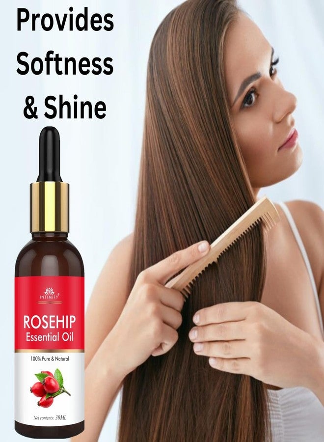 INTIMIFY Rosehip Oil For Face | Face Oil For Glowing Skin and Hair Growth | All Skin Types | Cold Pressed & Therapeutic Grade Carrier Oil | For Men & Women | 30 ml - Image 5
