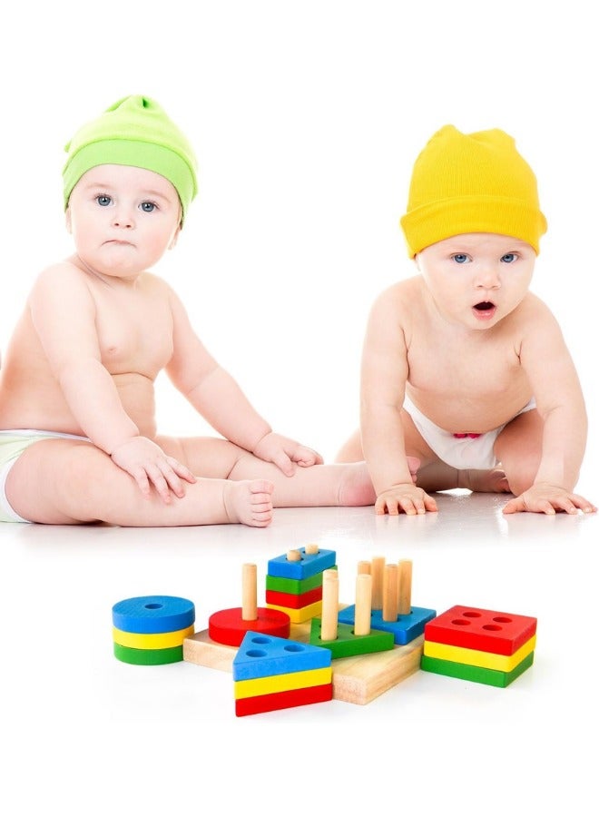 DOUGEI Wooden Toys Set 6 Piece Set Educational Developmental Toys for Babies and Toddlers (36 Months and Older) - Image 4