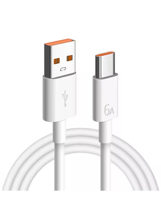 كابل شحن سريع من USB إلى USB-C بطول متر واحد، سلك شاحن من النوع C بقوة 3 أمبير/60 واط، متوافق مع هواتف Samsung Galaxy S25/S24/S23، وXiaomi، وiPhone 16/15، وiPad، وMacBook، وغيرها - مضفر متين - Image 1