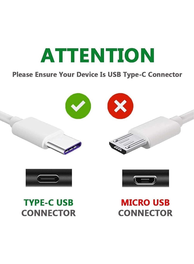 كابل شحن سريع من USB إلى USB-C بطول متر واحد، سلك شاحن من النوع C بقوة 3 أمبير/60 واط، متوافق مع هواتف Samsung Galaxy S25/S24/S23، وXiaomi، وiPhone 16/15، وiPad، وMacBook، وغيرها - مضفر متين - Image 4