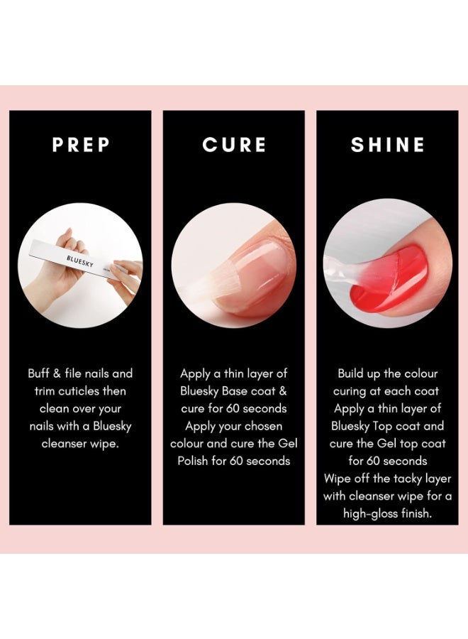 بلو سكاي طلاء أظافر جل رابل 80534 بني فاتح بني فاتح يدوم طويلاً مقاوم للتشقق 10 مل يتطلب التجفيف تحت مصباح LED بالأشعة فوق البنفسجية - Image 3