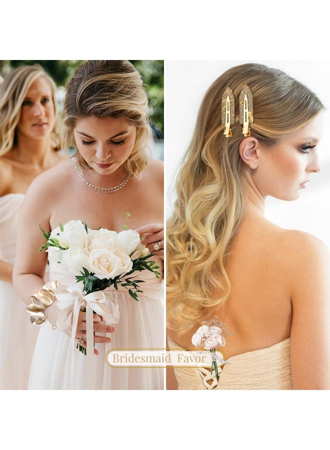 Aileam 12 PCS Soft Silk Satin Hair Accessories - Scrunchies, Hair Clips for Bridal Shower Gifts, Wedding Favors for Women and Girls - Image 3