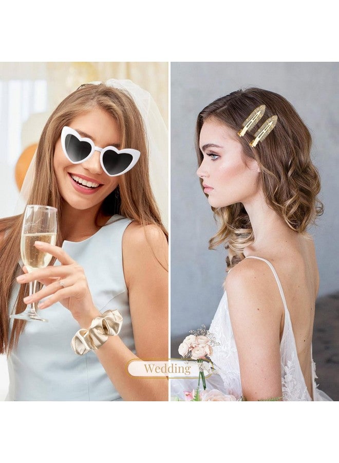 Aileam 12 PCS Soft Silk Satin Hair Accessories - Scrunchies, Hair Clips for Bridal Shower Gifts, Wedding Favors for Women and Girls - Image 4