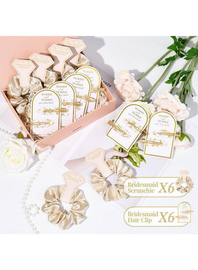 Aileam 12 PCS Soft Silk Satin Hair Accessories - Scrunchies, Hair Clips for Bridal Shower Gifts, Wedding Favors for Women and Girls - Image 2