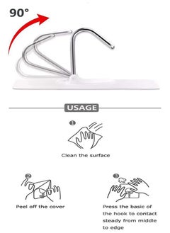 Bukela 20 Pack Wall Hook Load-bearing 6kg(Max) Transparent Reusable Seamless Hooks,Waterproof and Oilproof,Bathroom Kitchen Heavy Duty Self Adhesive Hooks  - Image 3
