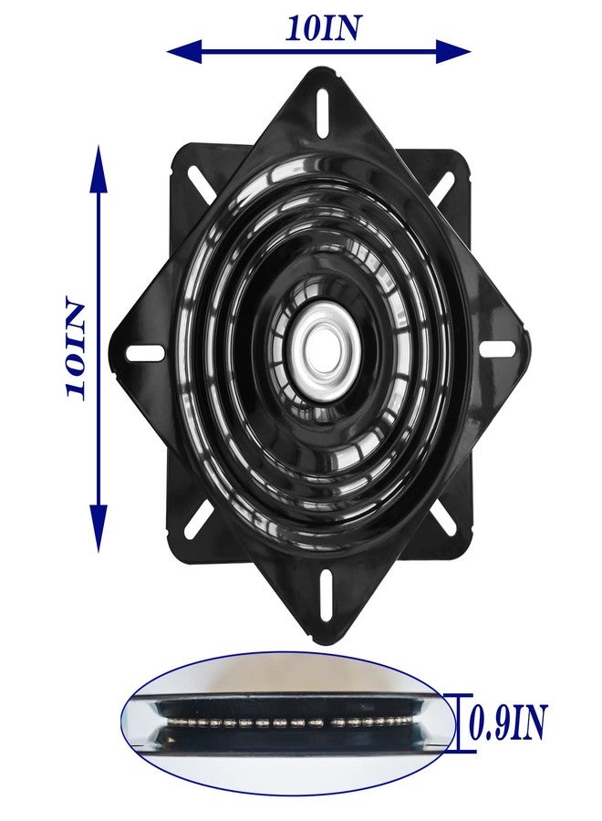 Evadow 2Pack 10Inch Bar Stool Swivel Plate Heavy Duty, Chair Swivel Base with Solid Ring of Ball Bearings, 600lbs Capacity Replacement Swivel Seat Parts Lazy Susan Hardware for Barstools Recliner Chair Boat - Image 2