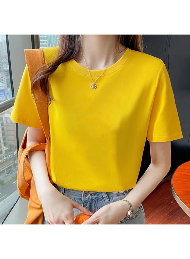 Song Feng Ya Loose Cotton Short-sleeved T-shirt Women's Summer New Style Beautiful Top Design Sense Printed Sweatshirt Women's Round Neck Spring And Autumn 