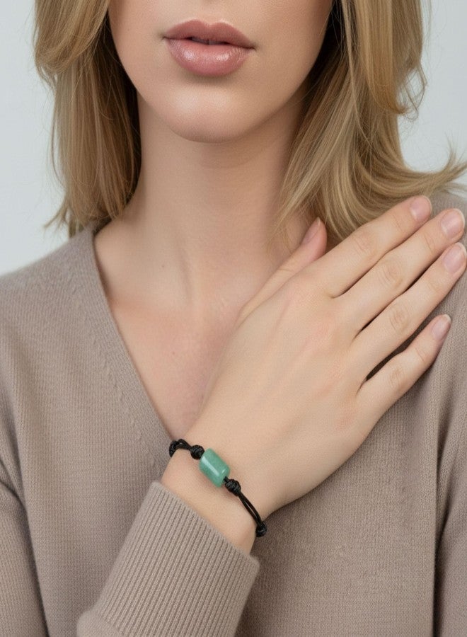 Luck Strings Green Aventurine Cord Bracelet for Men or Women - Unisex Good luck and fortune Jewelry - Spiritual Meditation Waterproof Bracelets - Image 5