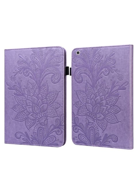 Case Cover Lace Flower Embossing Pattern Horizontal Flip Leather Case with Holder & Card Slots & Wallet & Photo Frame & Sleep / Wake-up Function For iPad mini 2019 / 4 / 3 / 2 / 1 Purple