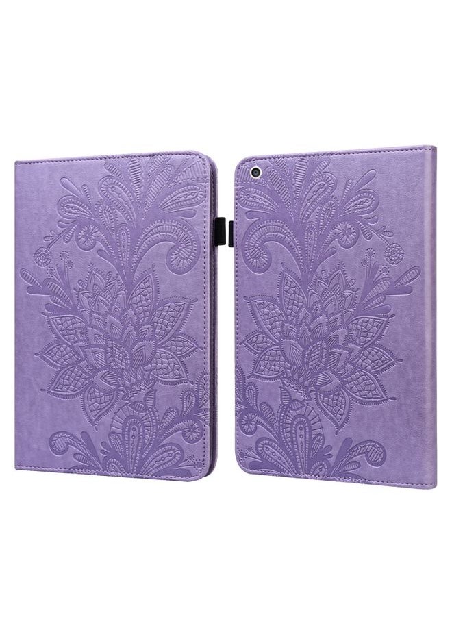 HuHa - Case Cover Lace Flower Embossing Pattern Horizontal Flip Leather Case with Holder & Card Slots & Wallet & Photo Frame & Sleep / Wake-up Function For iPad mini 2019 / 4 / 3 / 2 / 1 Purple - Image 1