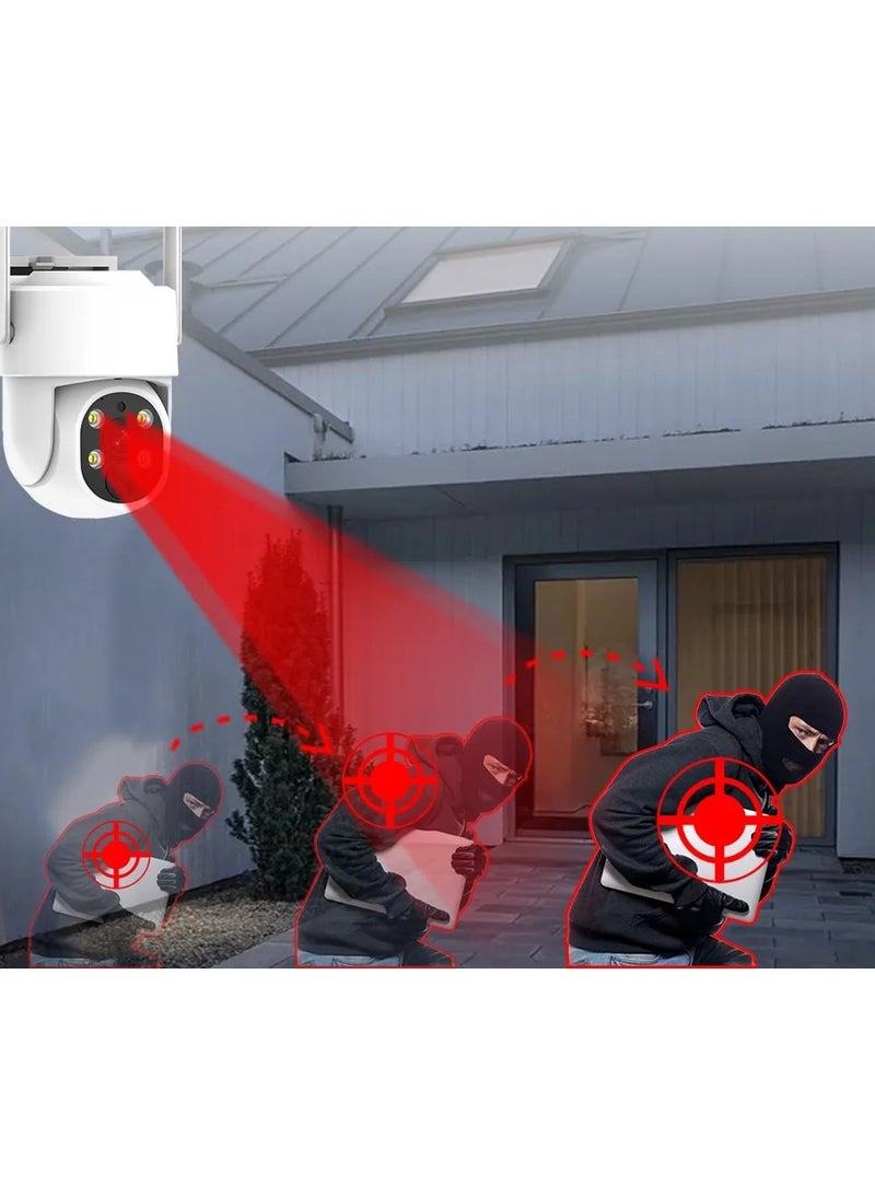 ارواق كاميرا مراقبة لاسلكية تعمل بالواي فاي، كاميرا رؤية ليلية عالية الدقة، مراقبة خارجية للطاقة الشمسية منخفضة الطاقة - Image 5