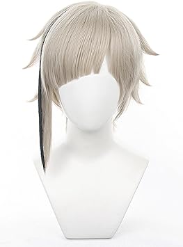 OSIAS Nakajima Atsushi Perruque Cheveux Synthtiques Courts Argents Gris Rsistants la Chaleur - Image 2