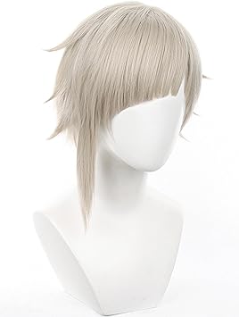 OSIAS Nakajima Atsushi Perruque Cheveux Synthtiques Courts Argents Gris Rsistants la Chaleur - Image 3