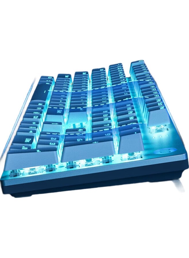 Hp Gk400F Mechanical Keyboard, Wired For Office, Gaming And E-Sports, Compatible With Desktop And Laptop Computers, Silver White Tea Switch, 104 Keys - Image 3