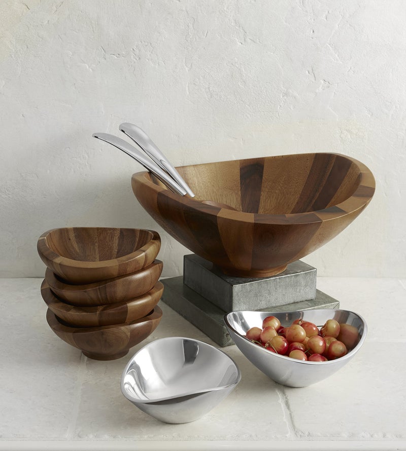 Nambe nambe Butterfly Bowl | 6 Inch Chillable Salad Serving Bowl for Dips  Salsa  Appetizers  Olives  and Guacamole | Oven and Freezer Safe | Made of Metal Alloy - Image 5
