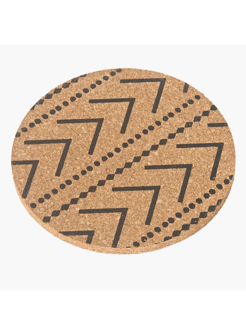 Home Box Trib 4-Piece Printed Cork Coaster Set 10 x 10 cm  - Image 5