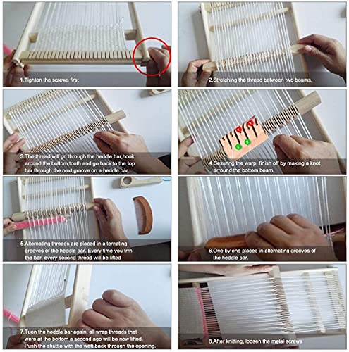 Ayasee Wooden Weaving Loom, Multi-Craft Weaving Frame to Handcraft for Beginners, 15.35x9.84in/39x25cm - Image 4