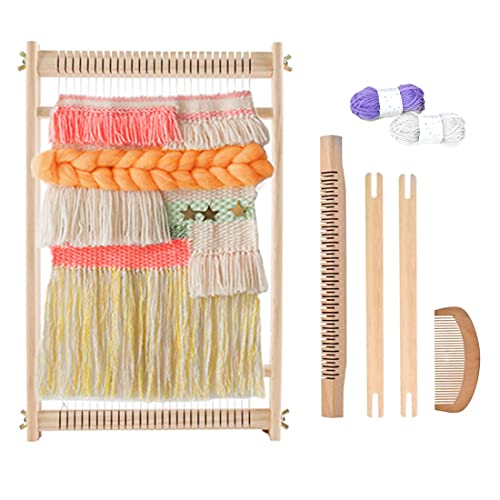 Ayasee Wooden Weaving Loom, Multi-Craft Weaving Frame to Handcraft for Beginners, 15.35x9.84in/39x25cm - Image 1
