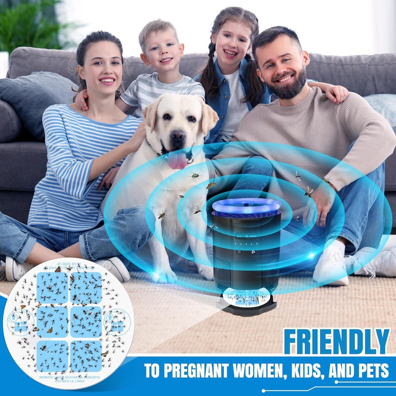 Qualirey 20 قطعة من بطاقات اللصق البديلة من ، متوافقة مع DynaTrap DT152/DynaTrap 21523/Katchy Duo لمصيدة الحشرات الداخلية، بحجم 3.4 بوصة، ألواح لاصقة بديلة، مصيدة حشرات للذباب والبعوض - Image 3