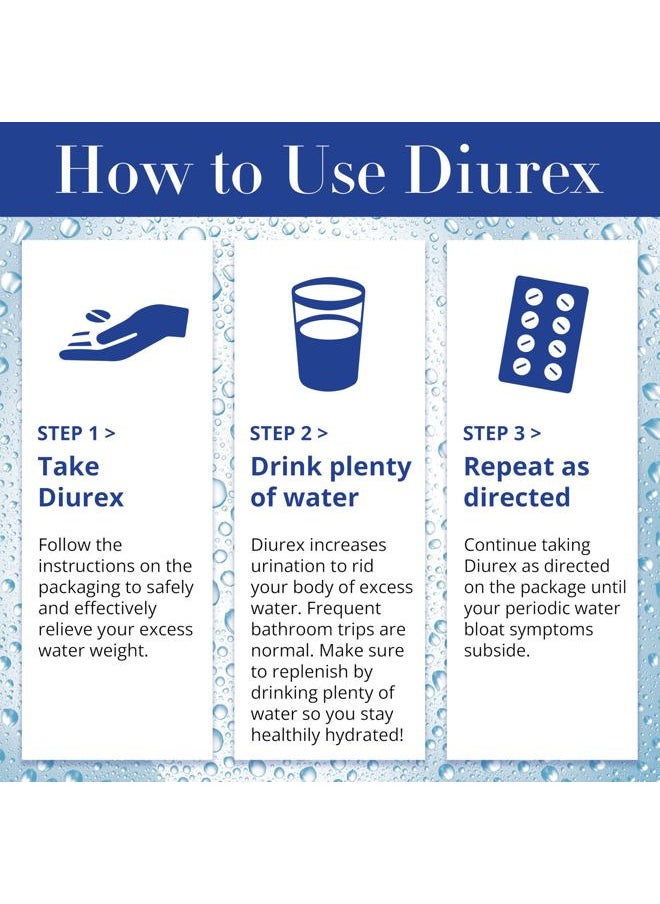Diurex - Max Water Pills - Maximum Strength Caffeine Free Diuretic - Relieve Water Bloat - 24 Count - Image 1