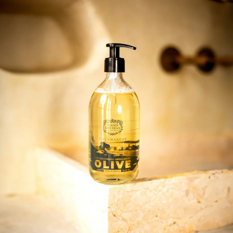 PANIER DES SENS Olive Glass Liquid Marseille Soap - 2024 Limited Edition 490ml