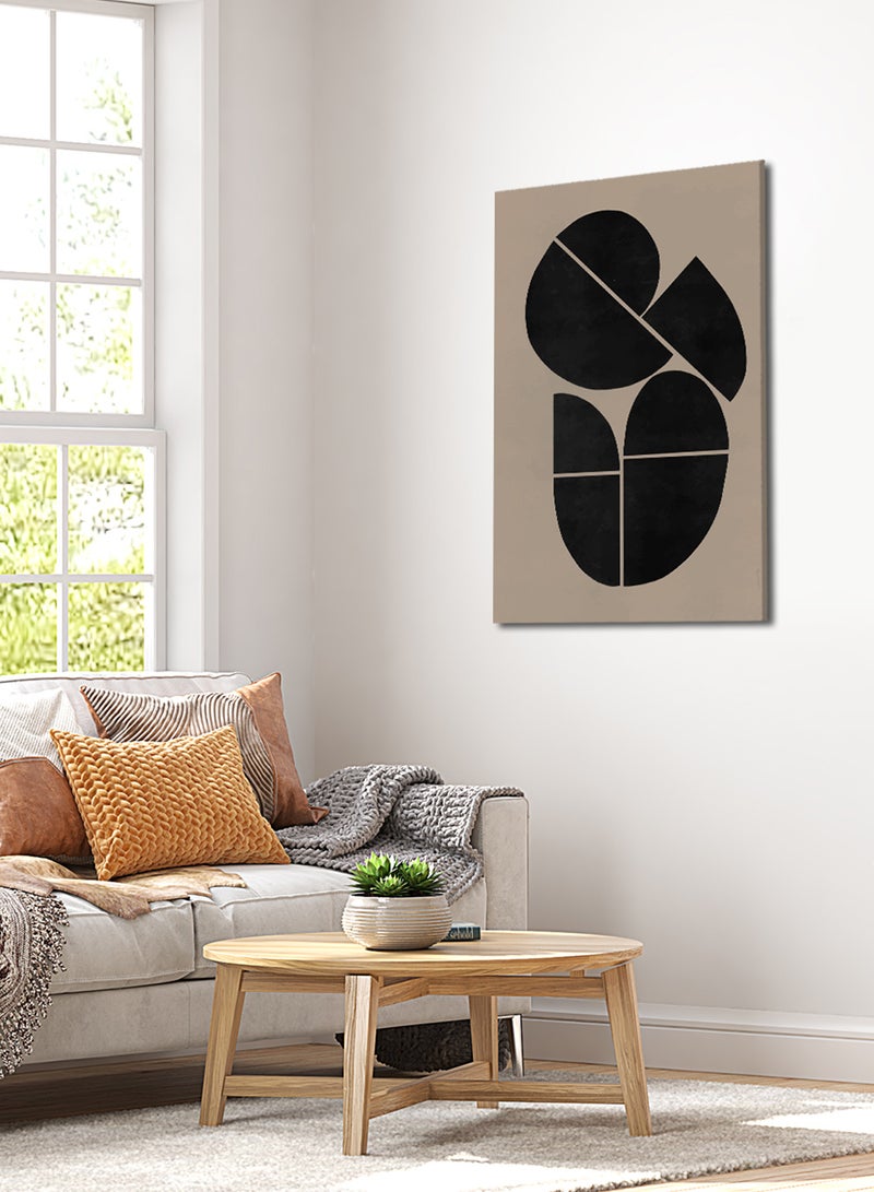 لوحة كانفاس على إطار خشبي بتصميم فن تجريدي بسيط - Image 2