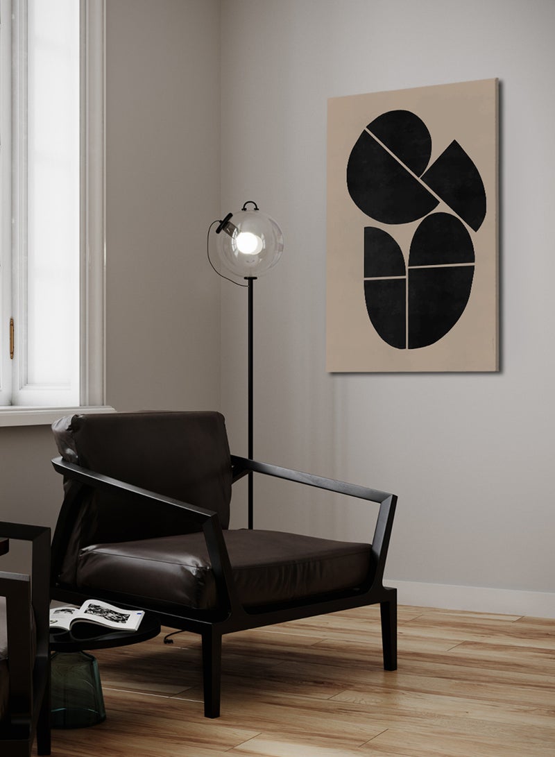 لوحة كانفاس على إطار خشبي بتصميم فن تجريدي بسيط - Image 3