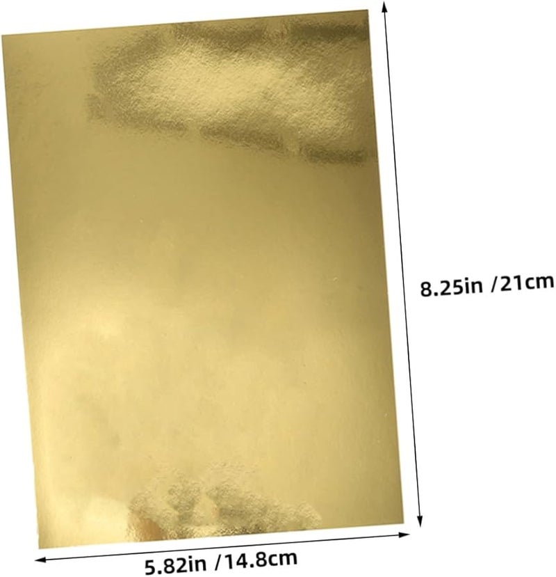 ورق مقوى ذهبي معدني 70 ورقة بتشطيب مرآتي للحرف اليدوية وتجميع القصاصات - Image 3