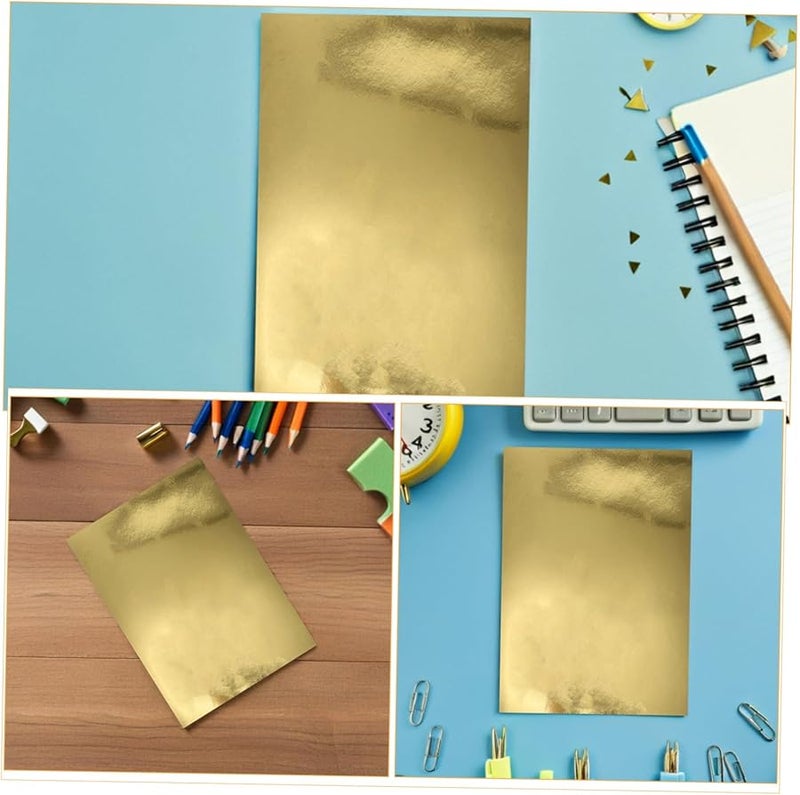 ورق مقوى ذهبي معدني 70 ورقة بتشطيب مرآتي للحرف اليدوية وتجميع القصاصات - Image 4